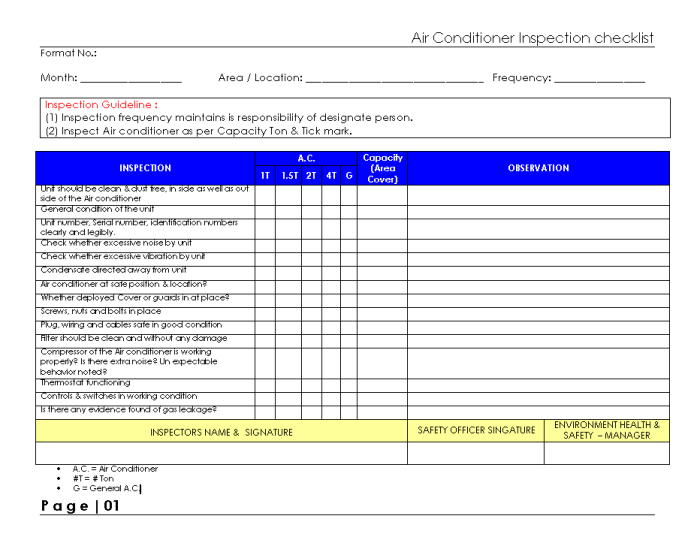 AC maintenance checklist for homeowners